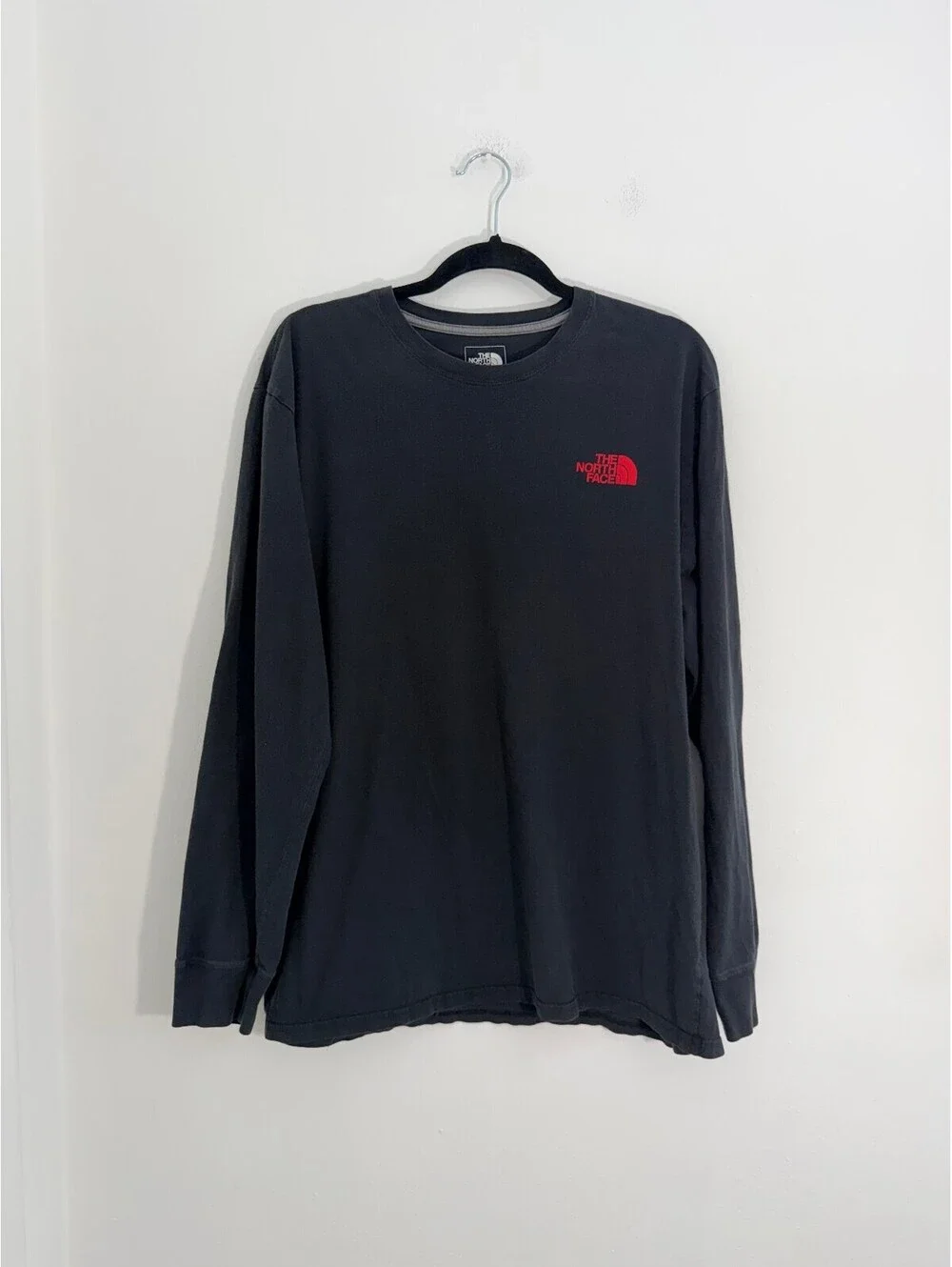 The North Face Men’s Black Long Sleeve Graphic Logo Shirt XL Cotton